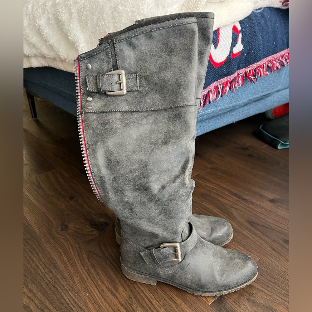 MADDEN GIRL “Caused” Distressed Knee Boot